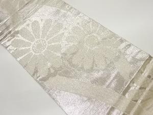 立涌に菊模様織出し丸帯